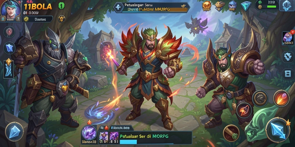 Screenshot 11BOLA menampilkan aksi seru dalam pertarungan MMORPG.