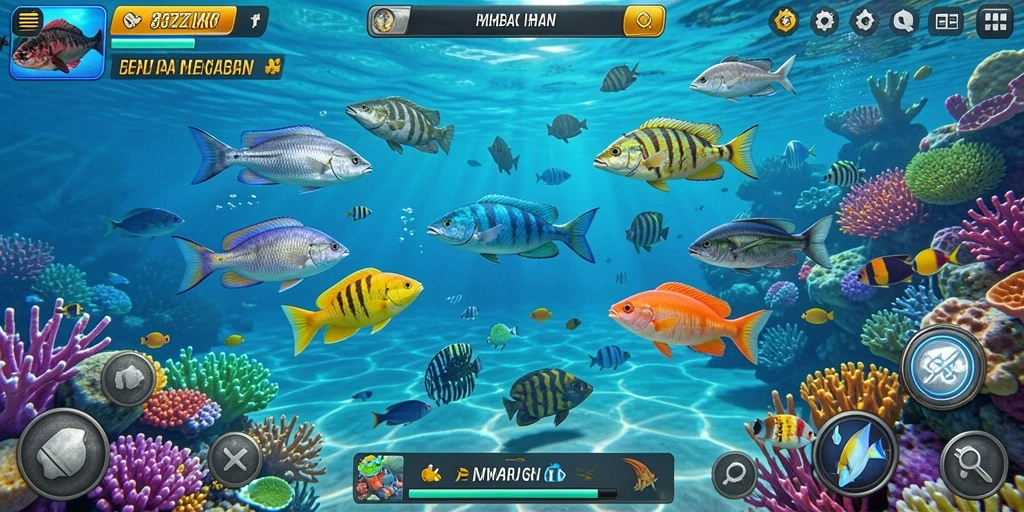Screenshot gameplay 33ZK menampilkan aksi Tembak Ikan yang seru.