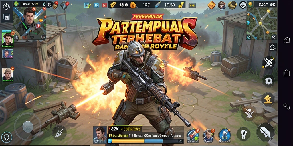 Tampilan menarik dari gameplay intens Battle Royale 8ZK.
