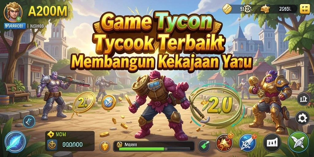 Screenshot utama A200M menampilkan gameplay menarik dari pengalaman Tycoon.