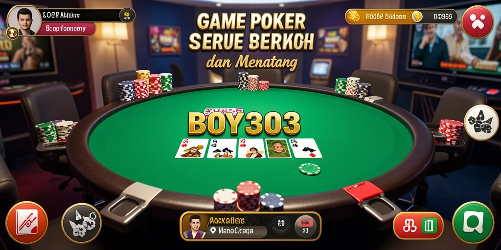 Gameplay BOY303 yang seru dalam permainan Poker.