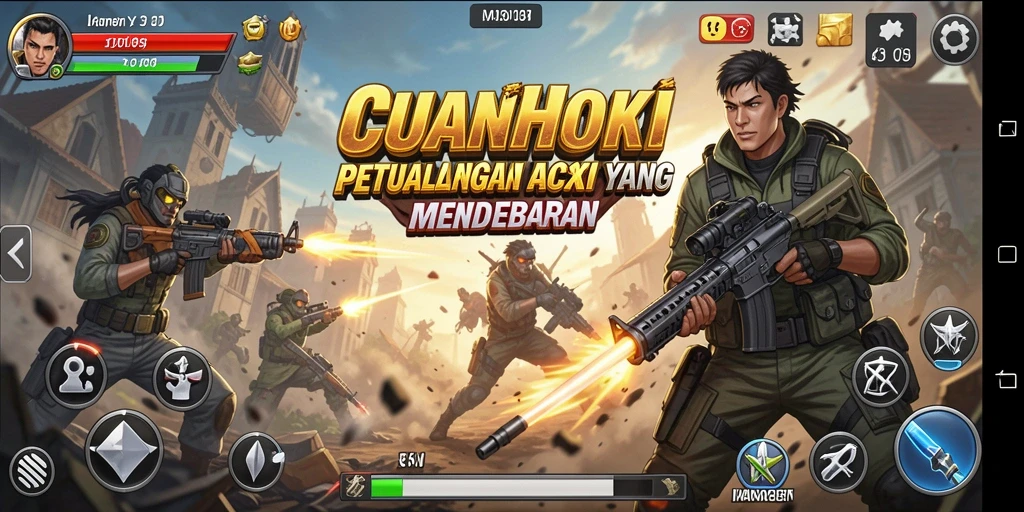Tampilan gameplay CUANHOKI yang penuh aksi dan ketegangan.
