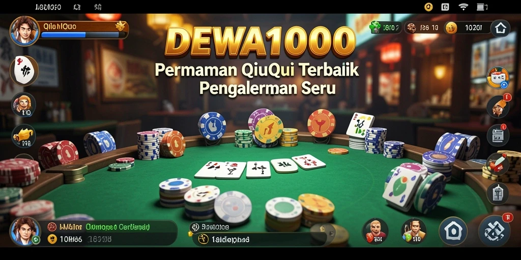 Tangkapan layar game QiuQiu yang menampilkan suasana permainan yang seru.