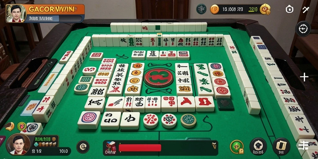 Screenshot GACORWIN menampilkan gameplay Mahjong yang seru.