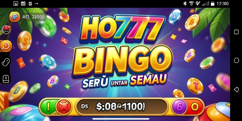 Tampilan screenshot utama HO777 menampilkan permainan Bingo yang seru.