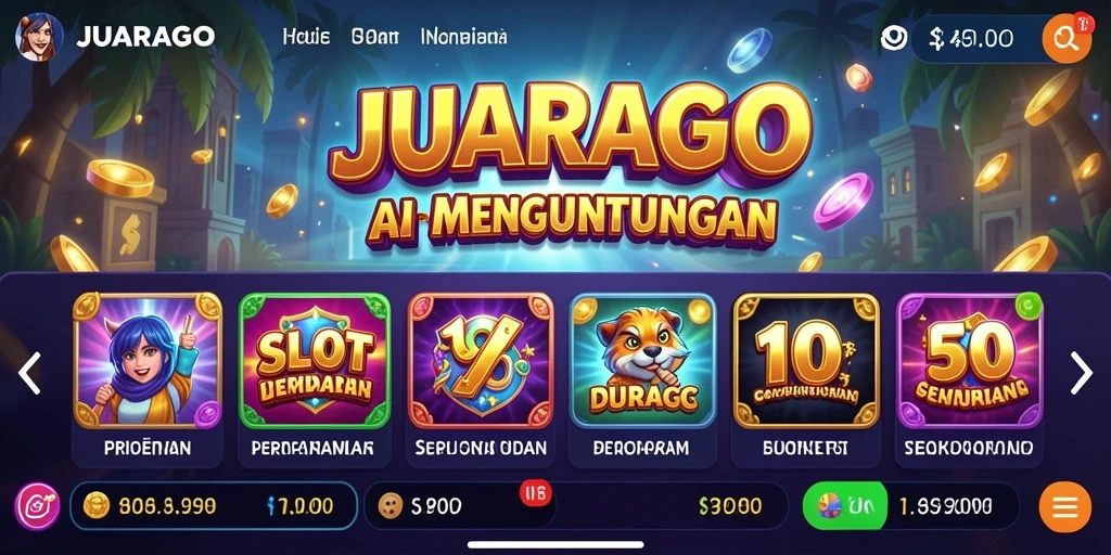 Screenshot utama JUARAGO menampilkan gameplay seru dari permainan Slot.