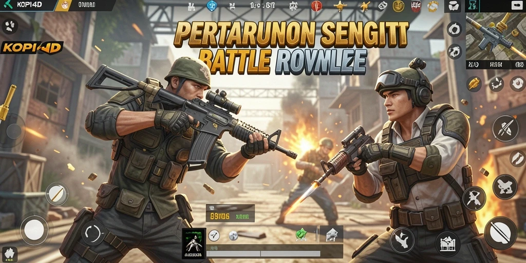 Gameplay mengasyikkan KOPI4D dalam pertempuran Battle Royale.