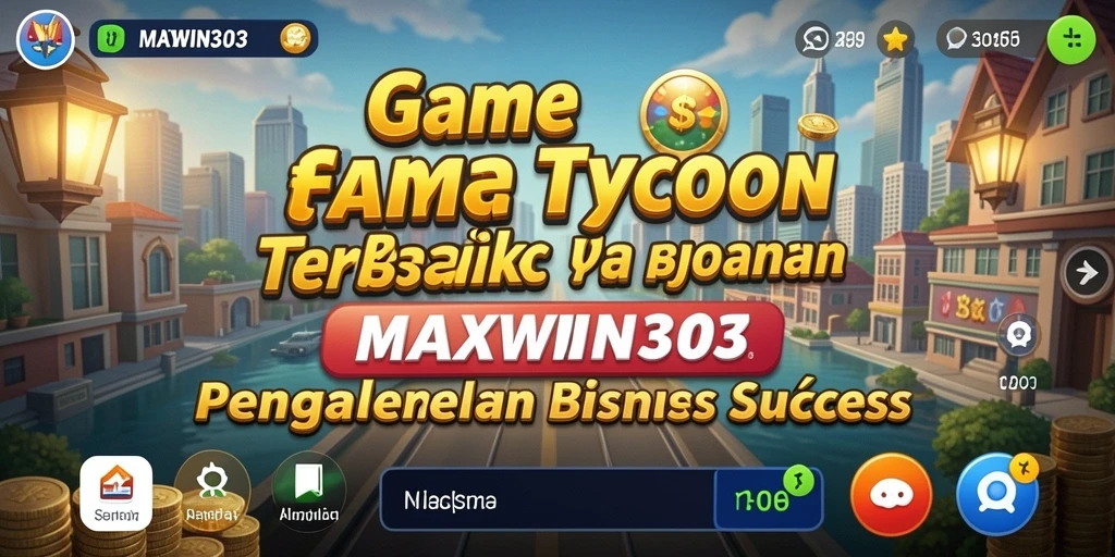 Tampilan gameplay MAXWIN303 yang menarik dengan elemen manajemen Tycoon.