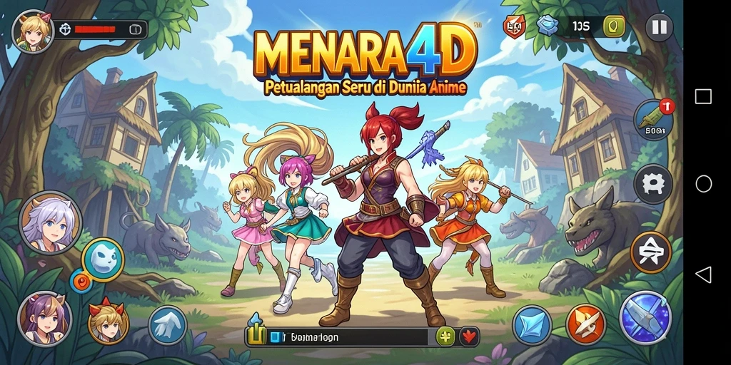 Tampilan menarik dari gameplay <strong>MENARA4D</strong> yang penuh aksi.