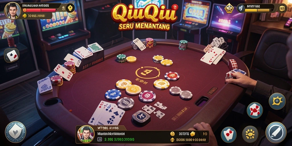 Screenshot menunjukkan gameplay seru QiuQiu di MT966.