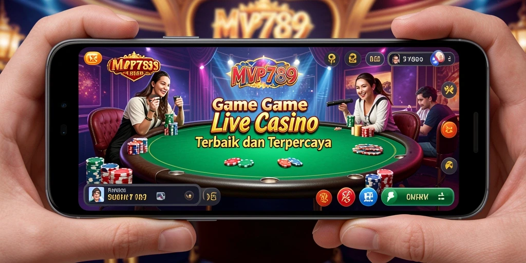 Menampilkan gameplay Live Casino yang seru dan interaktif.