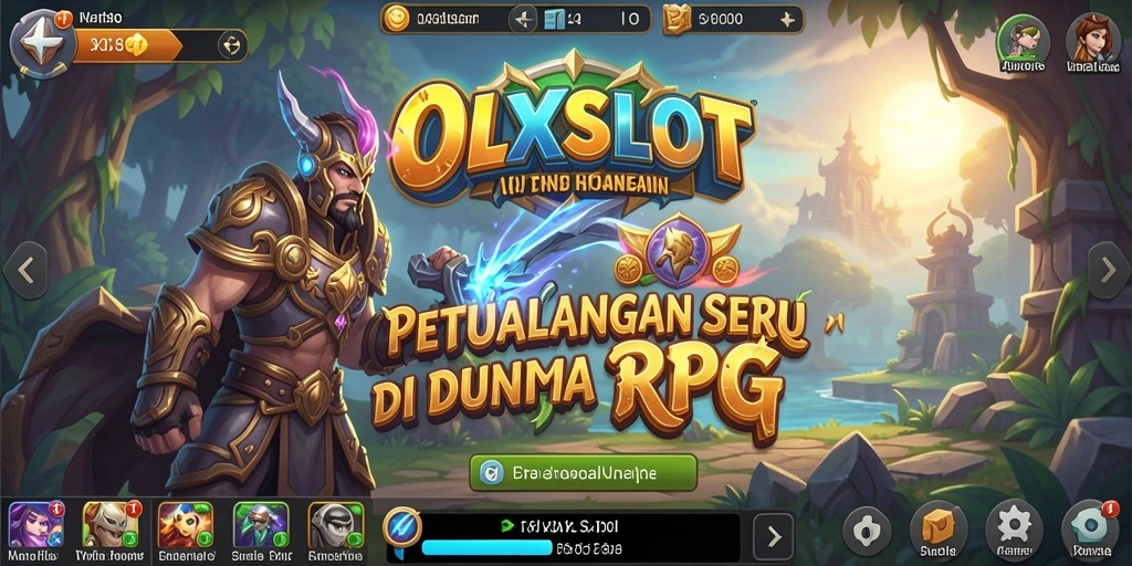 Tampilan gameplay OLXSLOT yang menggugah semangat petualangan RPG.