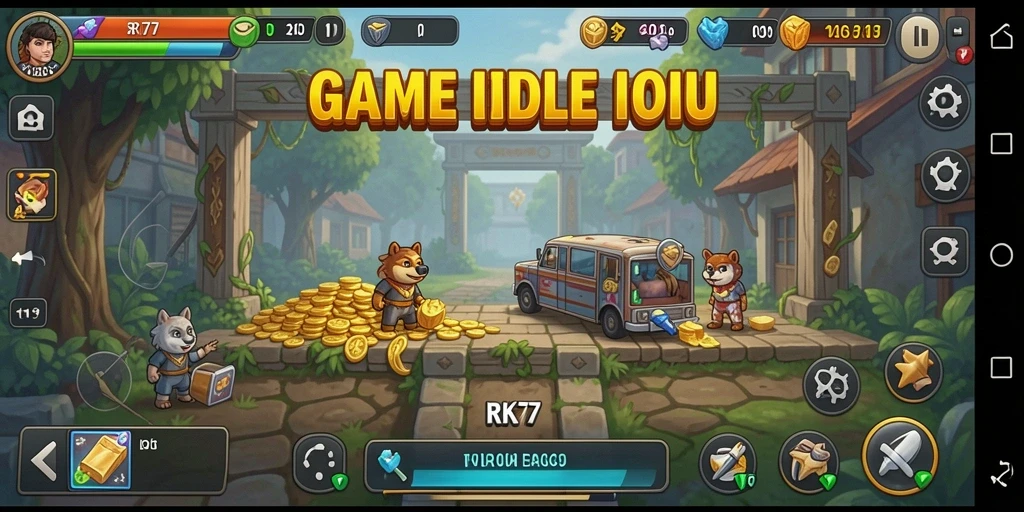 Tangkapan layar RK77 menunjukkan aksi gameplay Idle yang seru.
