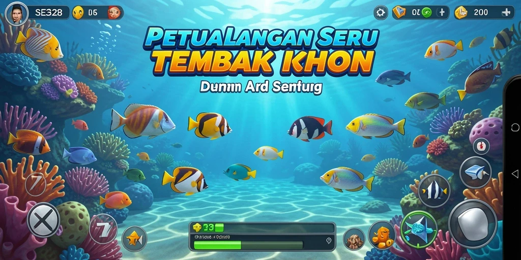 Tampilan menarik dari gameplay Tembak Ikan SE328 dengan aksi menangkap ikan.