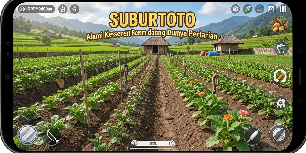 Tampilan menarik dari gameplay SUBURTOTO yang menonjolkan pertanian.