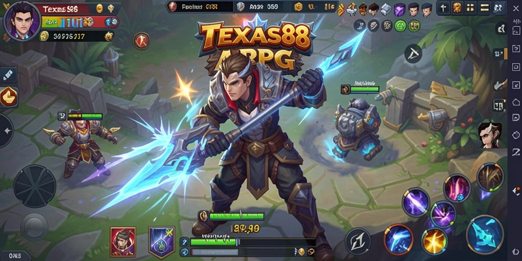 Screenshot TEXAS88 memperlihatkan pertarungan epik dalam dunia ARPG.